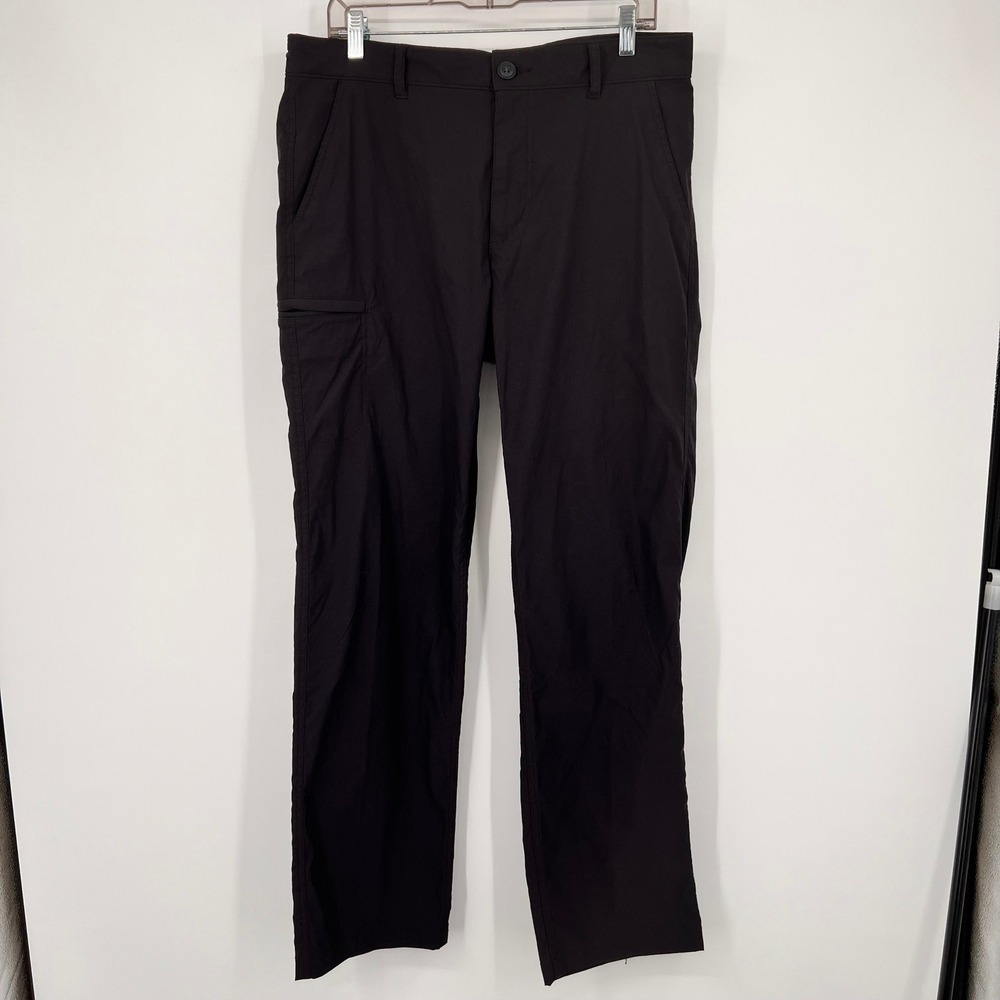 UB Tech Classic Fit Mens Black Travel Hiking Cargo Pants 34x34 Nylon Spandex